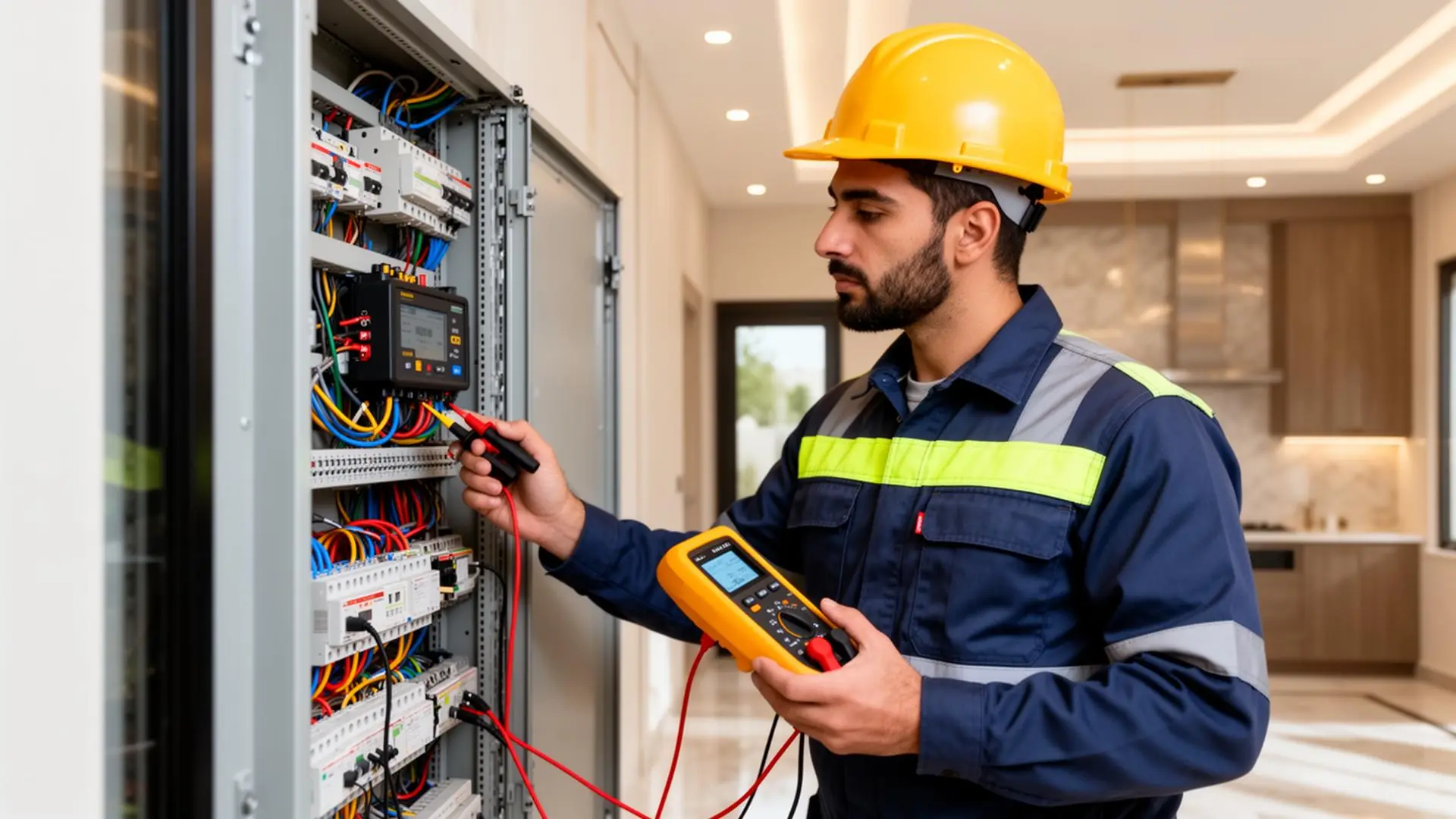 فني المختص لكشف أعطال الكهرباء والكابلات في الرياض