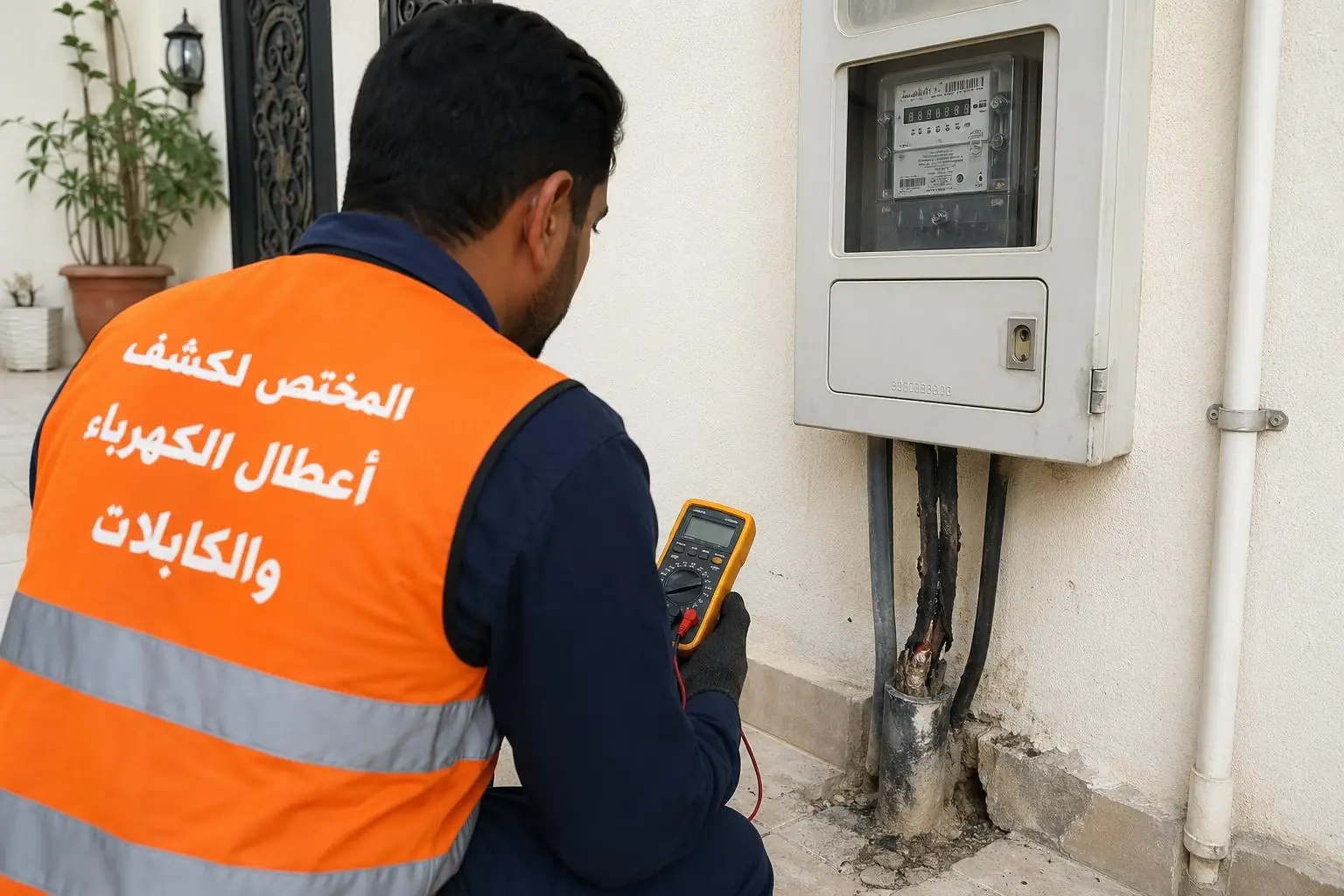 كشف وإصلاح أعطال كابل عداد المنزل